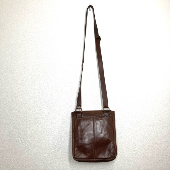 VELEZ Leather Colombia Messenger crossbody Bag Vintage Brown 8x10" - Picture 3 of 16
